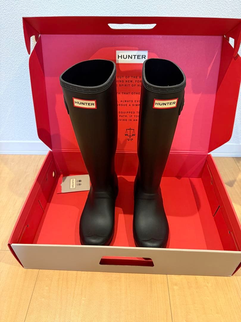 Hunter レディース オリジナル トール レインブーツ ブラック
