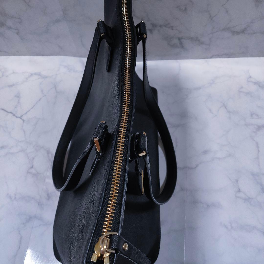 美品 KATE SPADE レザー トートバッグ ビジネス A4収納 ブラック