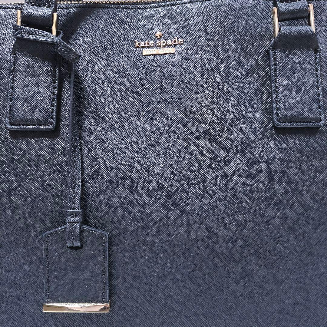 美品 KATE SPADE レザー トートバッグ ビジネス A4収納 ブラック