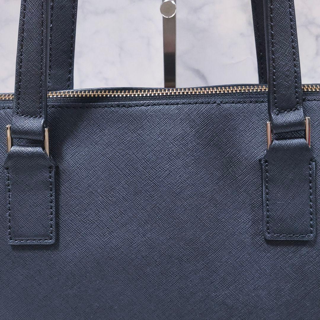 美品 KATE SPADE レザー トートバッグ ビジネス A4収納 ブラック