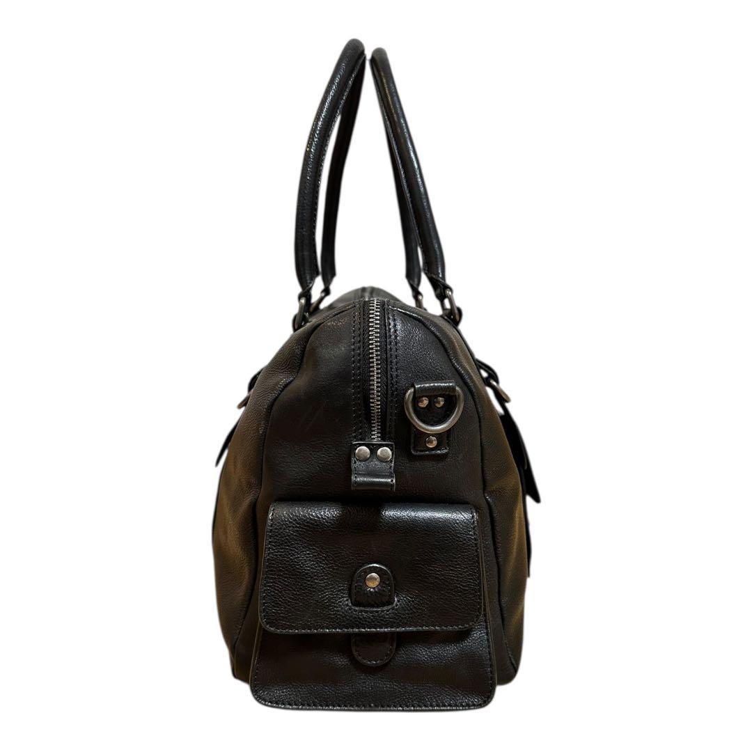 HARUF ハルフ　ショルダーボストン　ブラック黒　牛革　Cow Leather