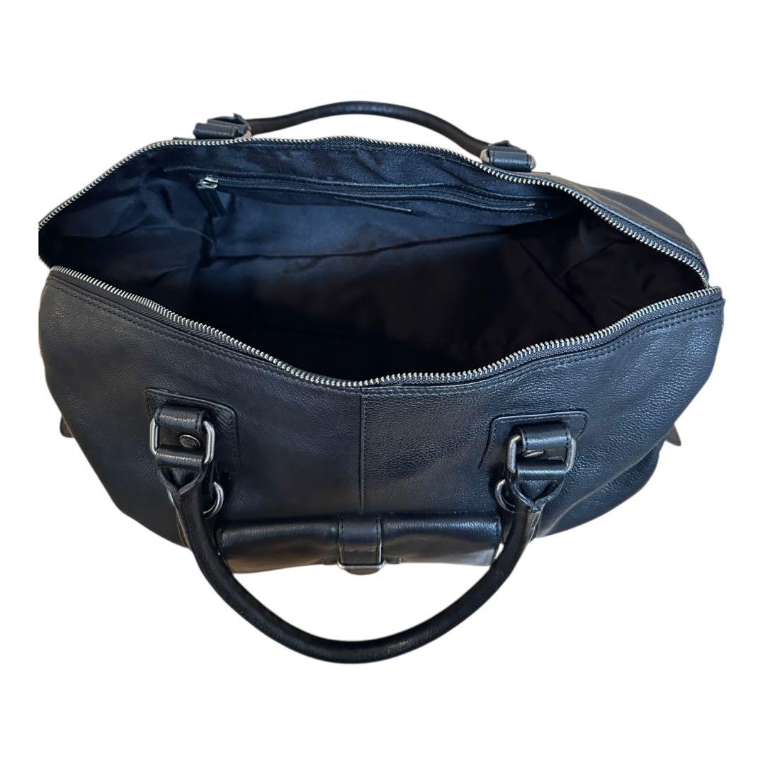 HARUF ハルフ　ショルダーボストン　ブラック黒　牛革　Cow Leather