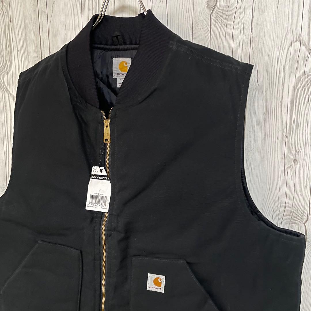 く*み様 タグ付◆カーハート　メンズベスト　ブラック黒　ビック大きめ3XL　メキ