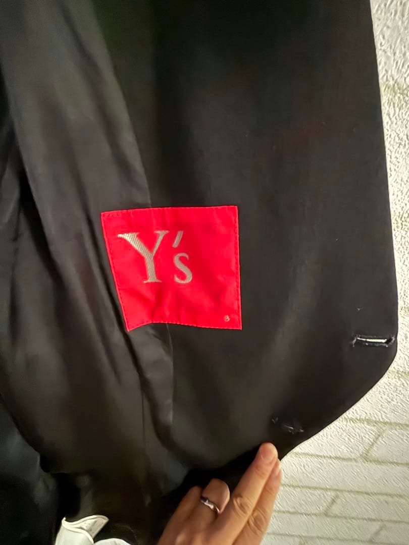 Y's ブラック ダブルブレスト ベスト