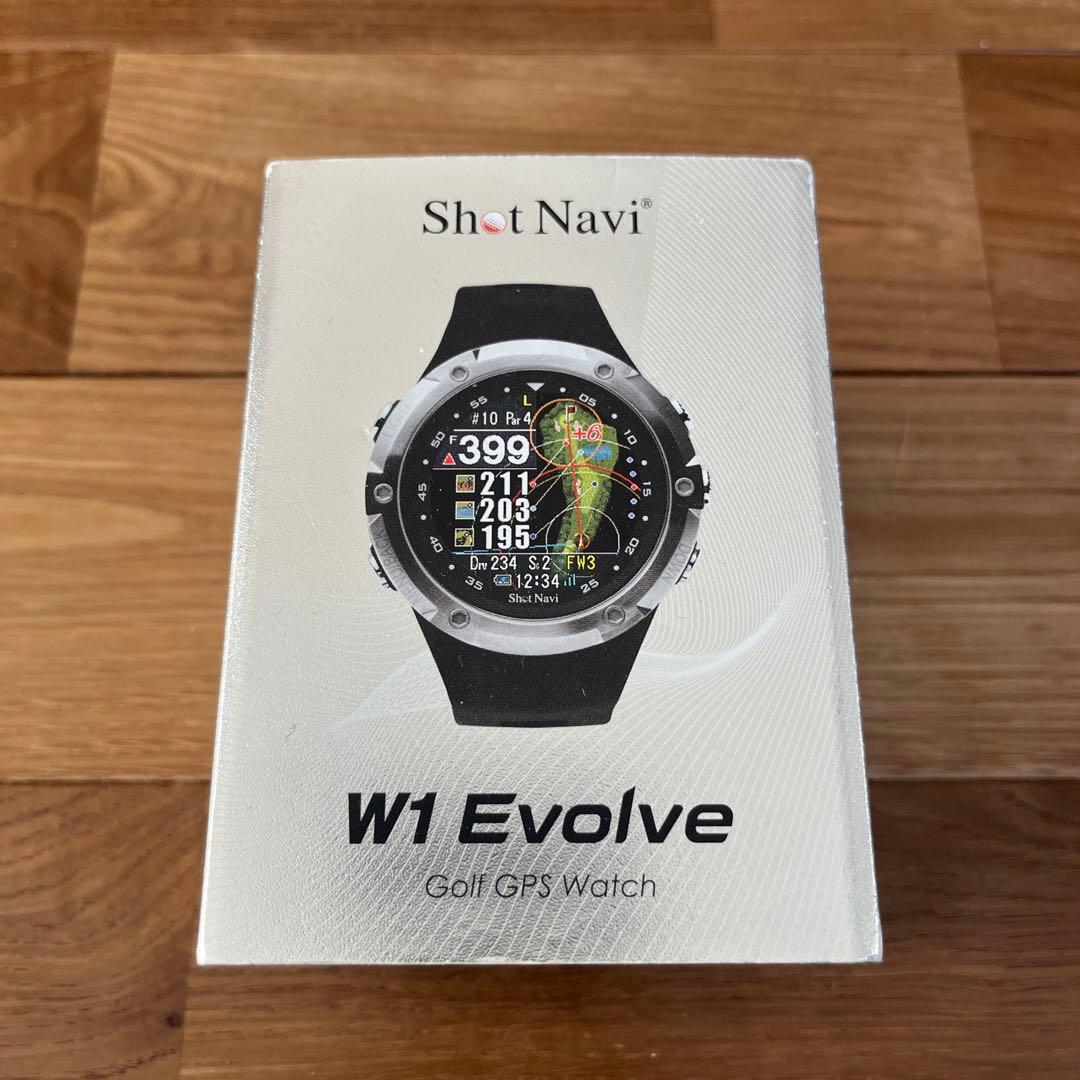 ショットナビ W1 Evolve ゴルフ GPS ウォッチ　ホワイト 時計