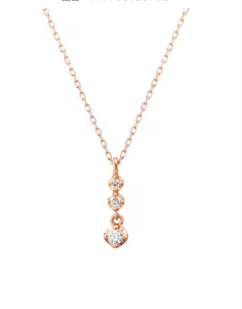 4℃ ローズゴールド ネックレス