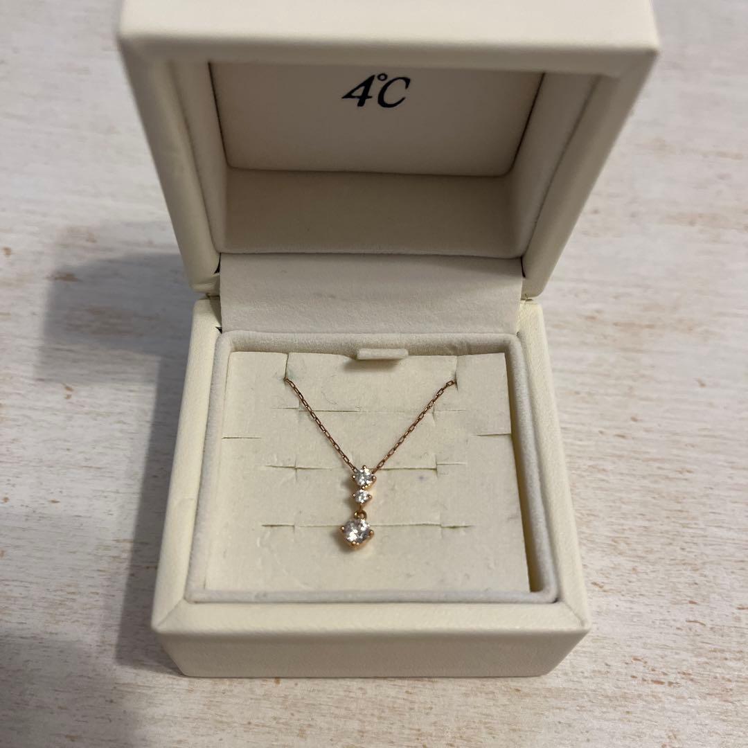 4℃ ローズゴールド ネックレス
