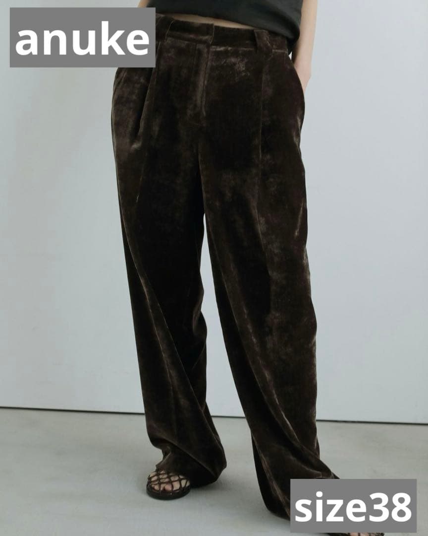anuke アンヌークvelvet wide pants ベルベットワイドパンツ