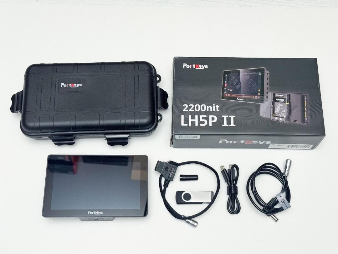 PortKeys LH5P II カメラ用モニター 別売Dtap電源ケーブル付