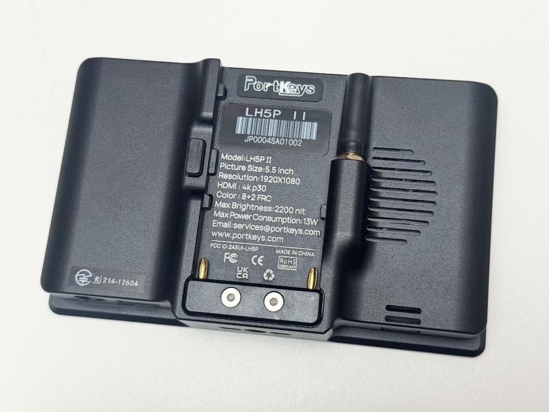 PortKeys LH5P II カメラ用モニター 別売Dtap電源ケーブル付