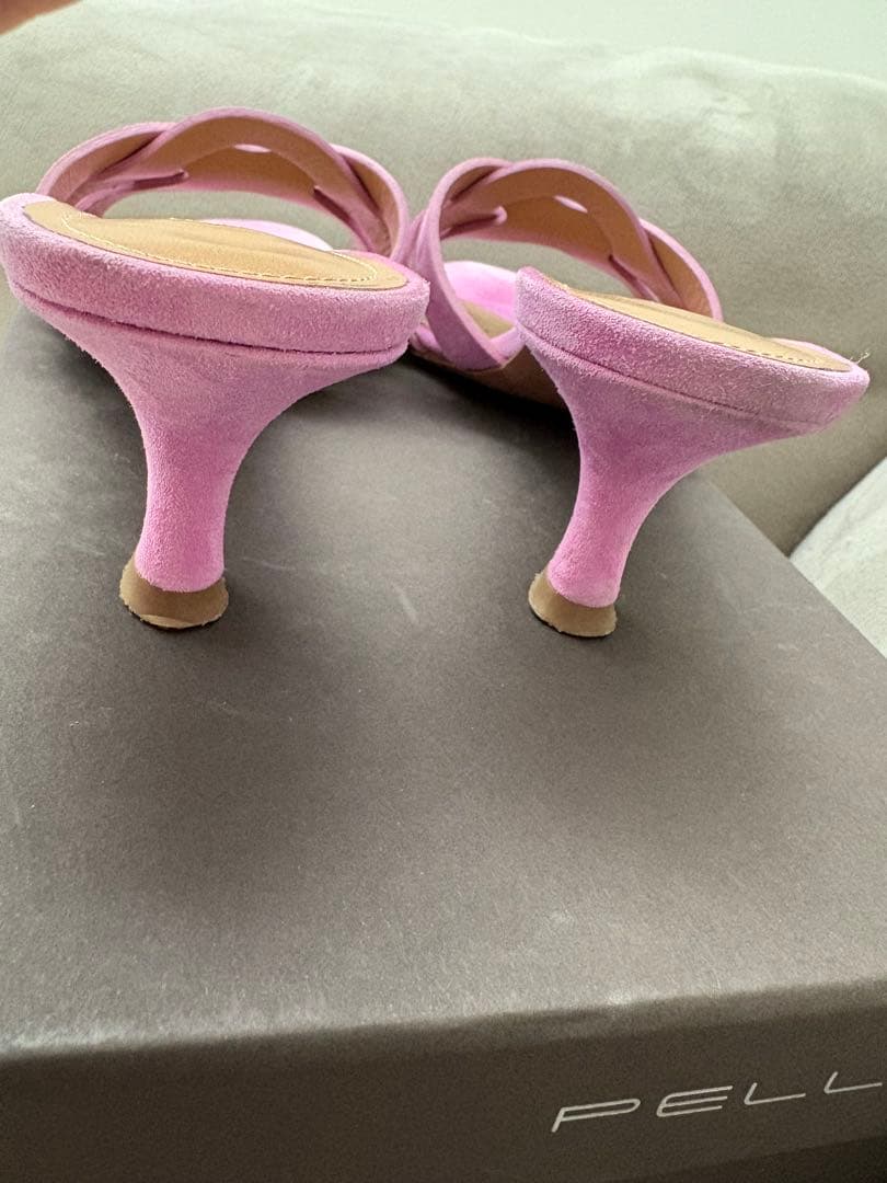 PELLICO パープル スエード ミュール　38.5