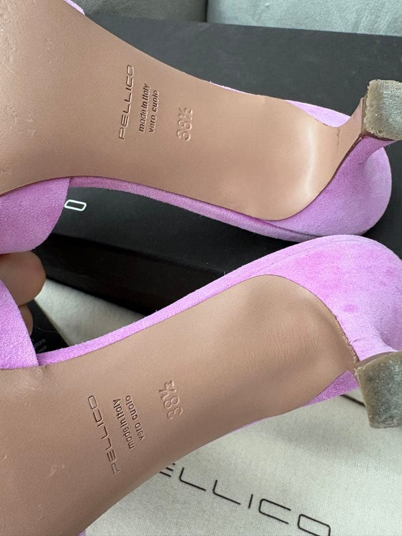 PELLICO パープル スエード ミュール　38.5