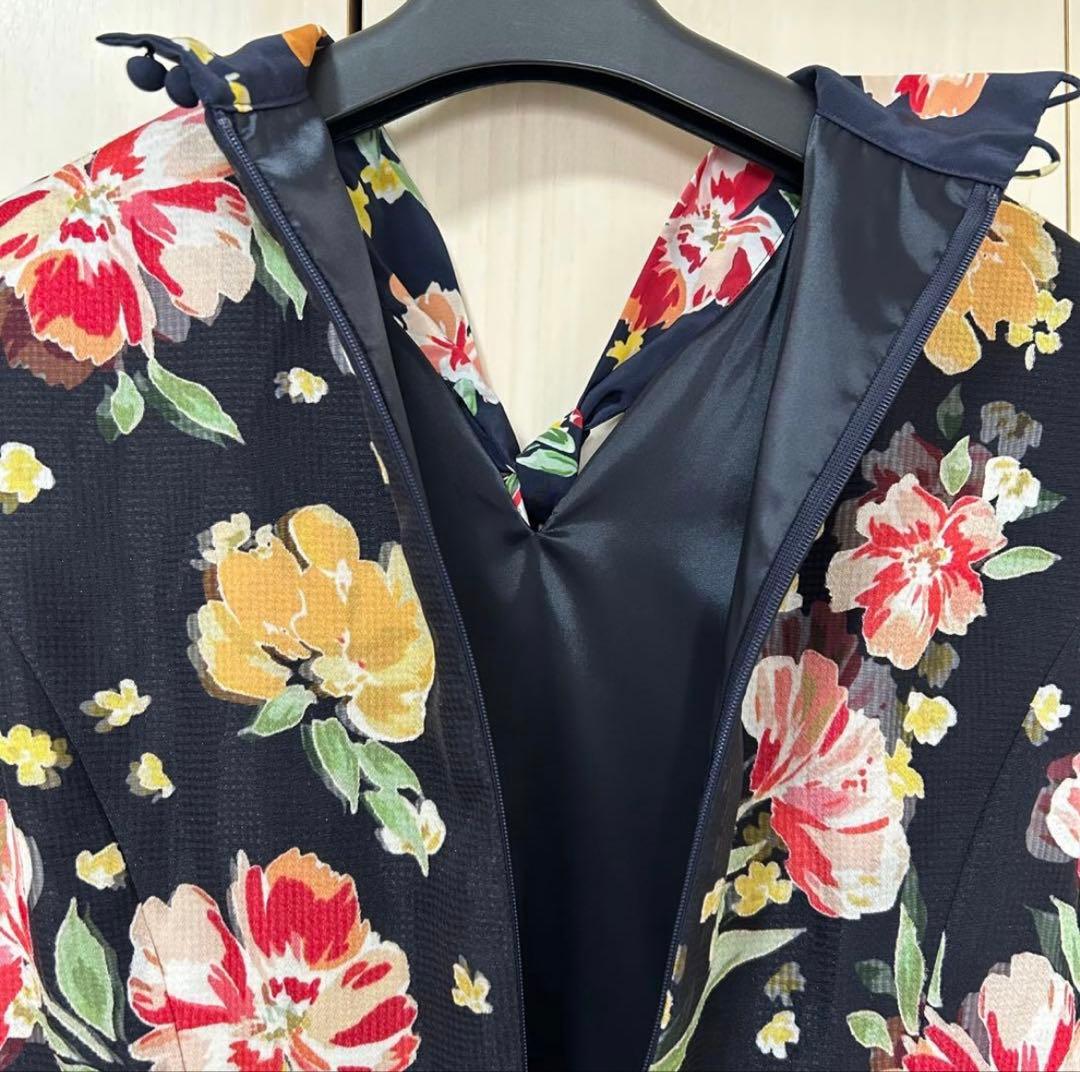 芸能人着用♡グレースコンチネンタル フラワープリント3Dワンピース 36