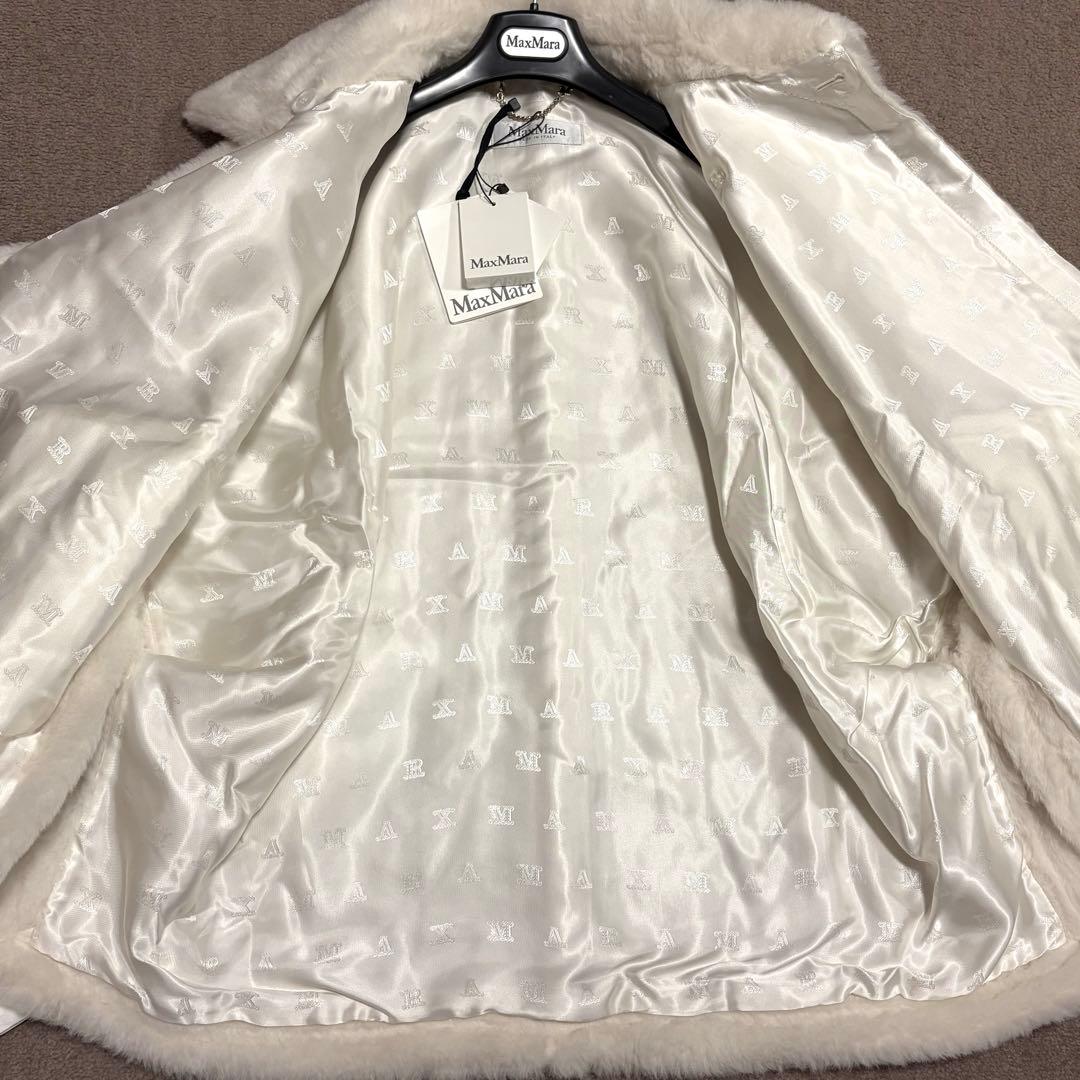 未使用 Max Mara テディベアケープ ポンチョ ホワイト