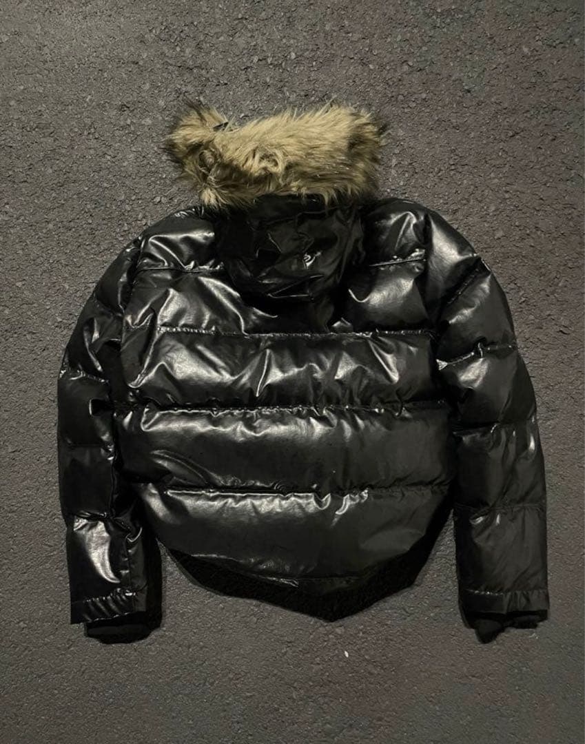 Y2K ファー付き ダウンジャケット オピウム お兄系 古着 黒