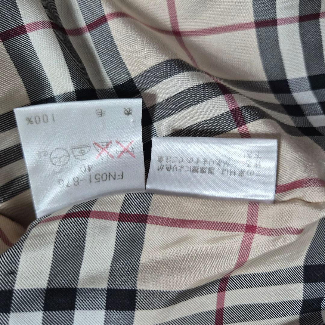 【美品】バーバリーロンドン ピーコート ウール ノバチェック ブラック L