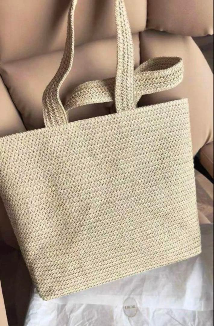 最新DIORノベルティトートバッグ　刺繍 かごバッグ　新品未使用