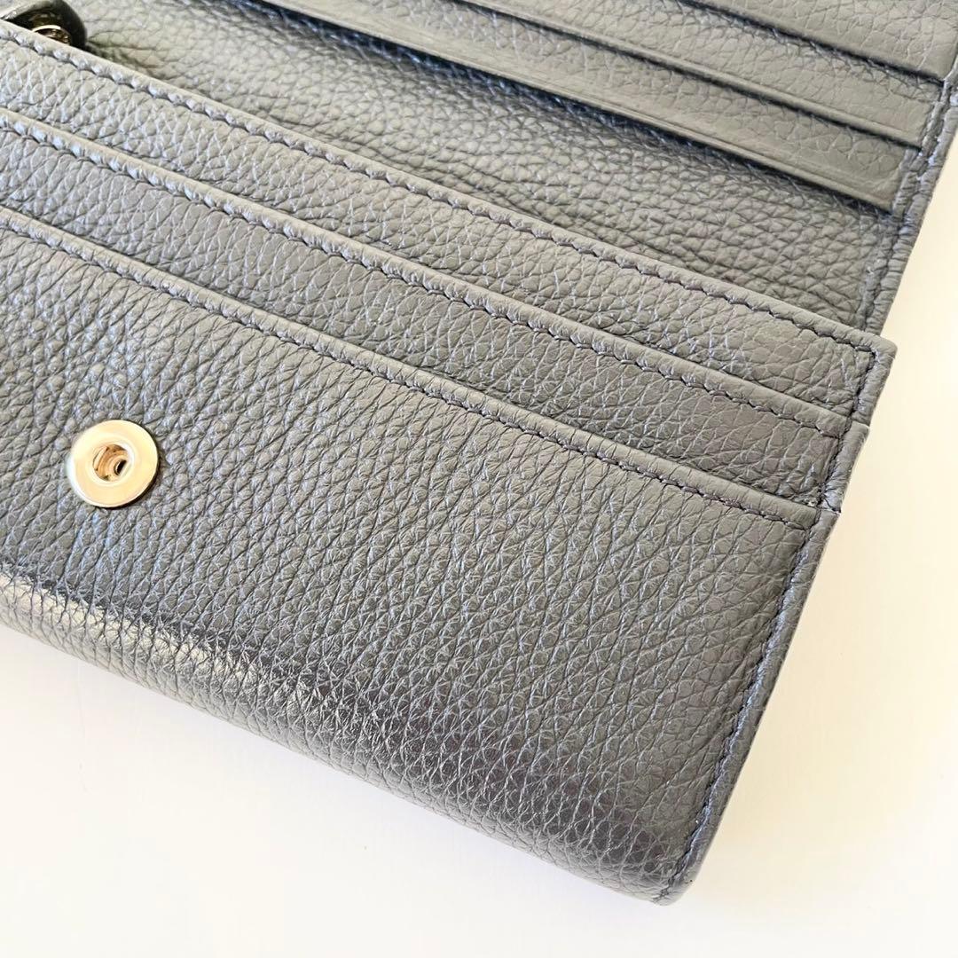 【極美品】JIMMY CHOO 長財布 クリスタル スタースタッズ付き 黒