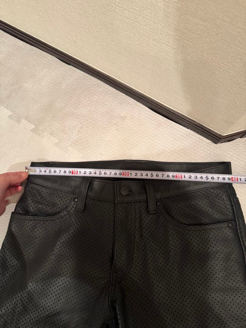KADOYA カドヤ レザーパンツ 革パン パンチング ブラック Mサイズ