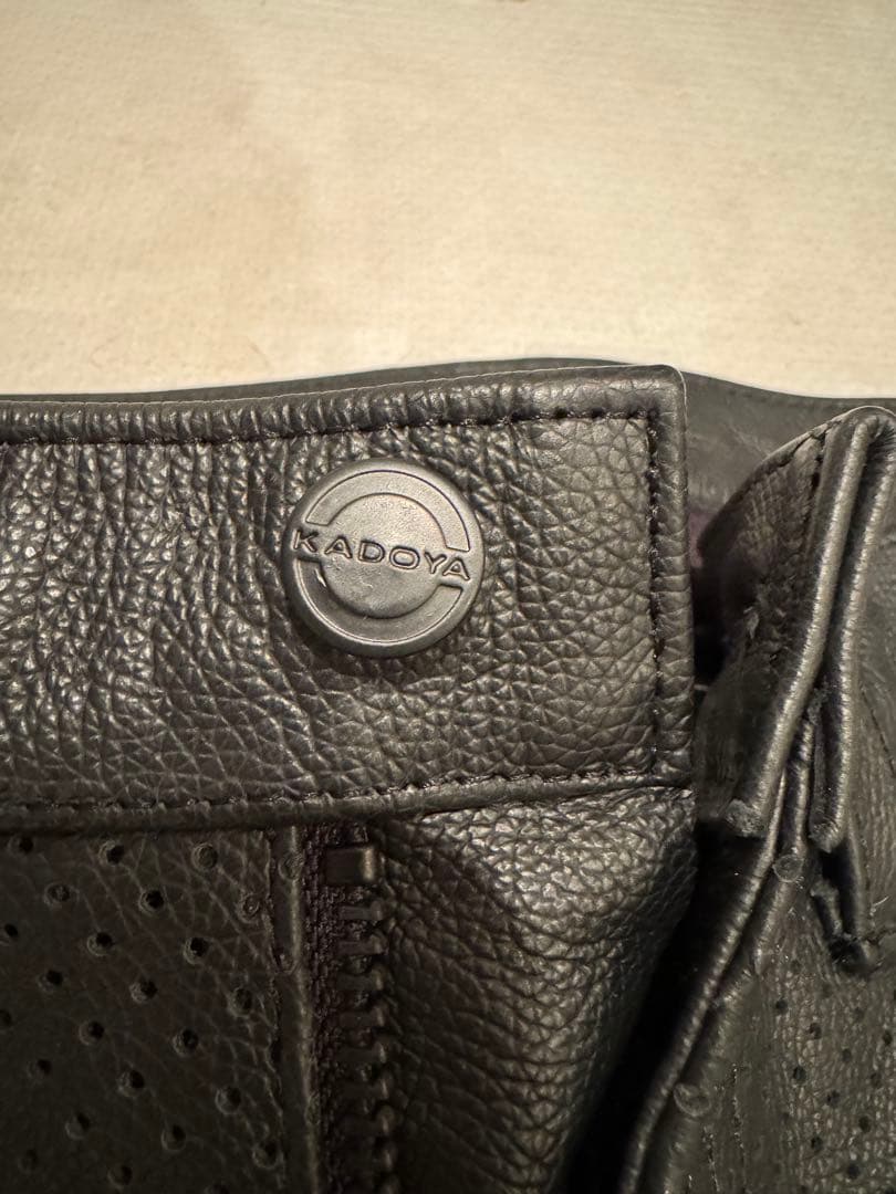 KADOYA カドヤ レザーパンツ 革パン パンチング ブラック Mサイズ