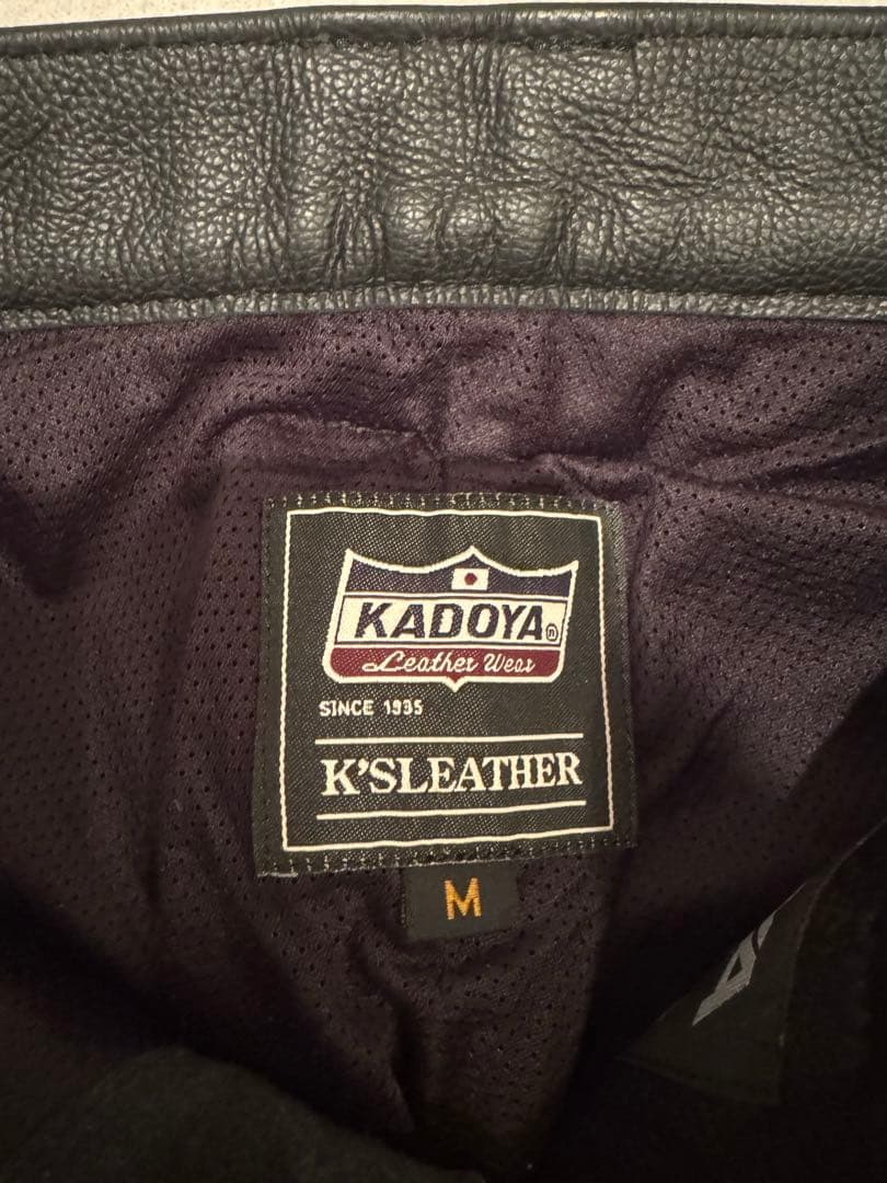 KADOYA カドヤ レザーパンツ 革パン パンチング ブラック Mサイズ