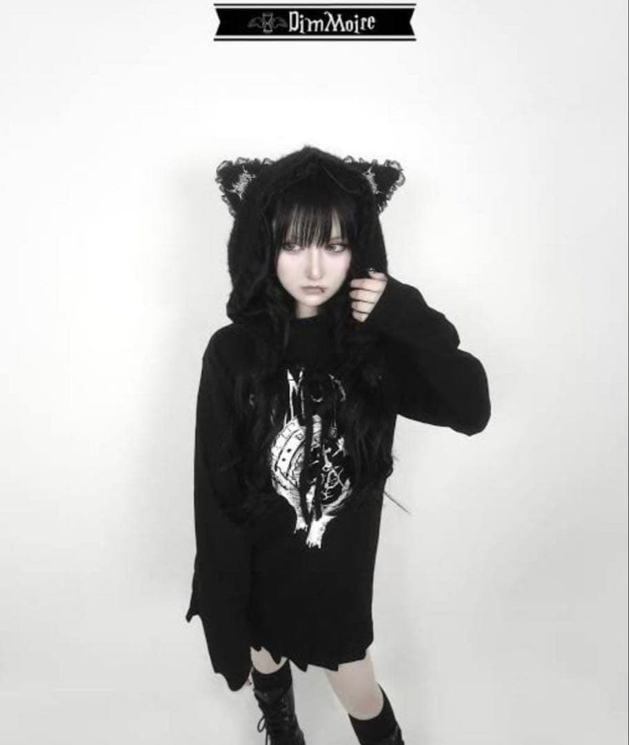 DimMoire Evil Catフード 猫耳 ブラック