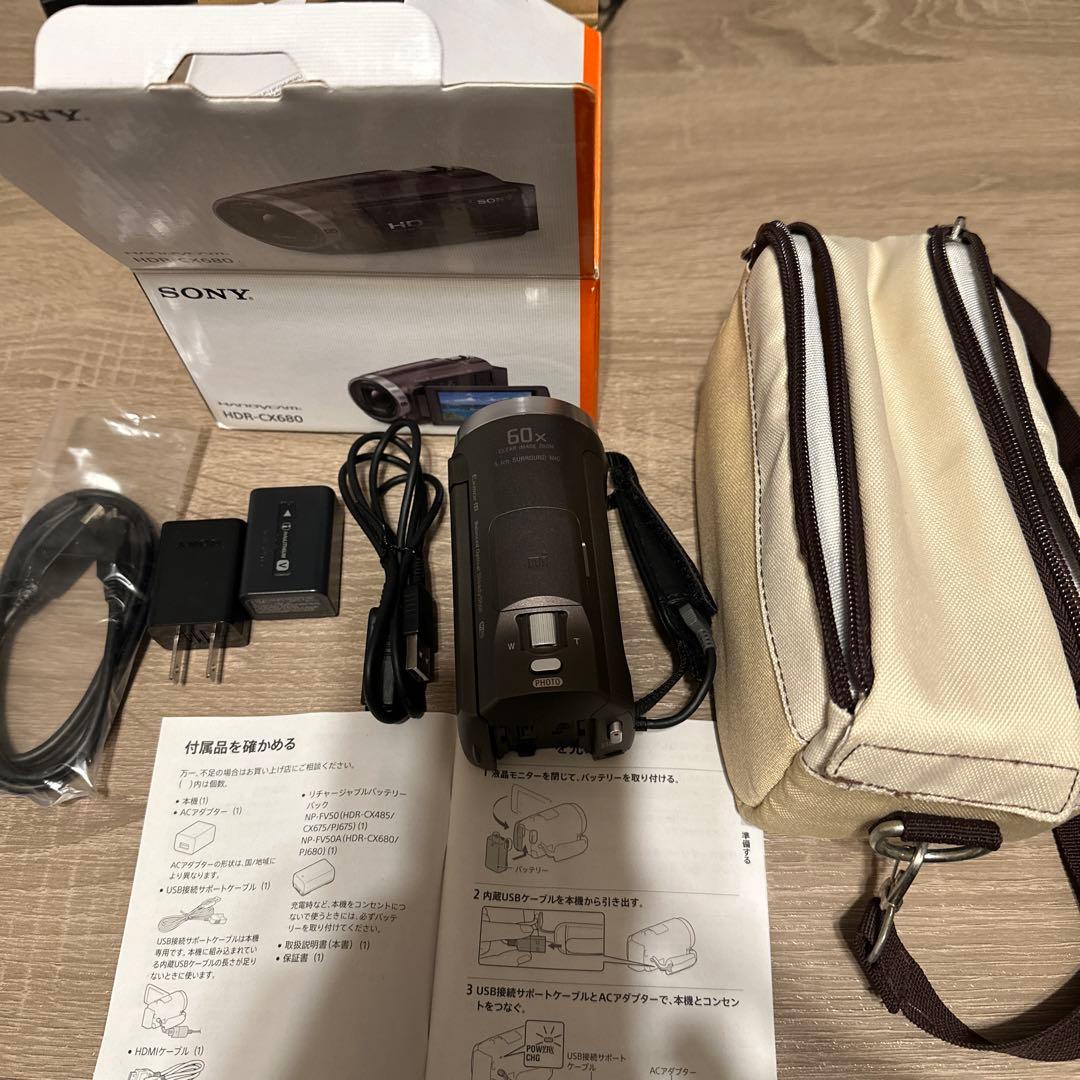 sony hdr-cx680 ビデオカメラ　ダークブラウン