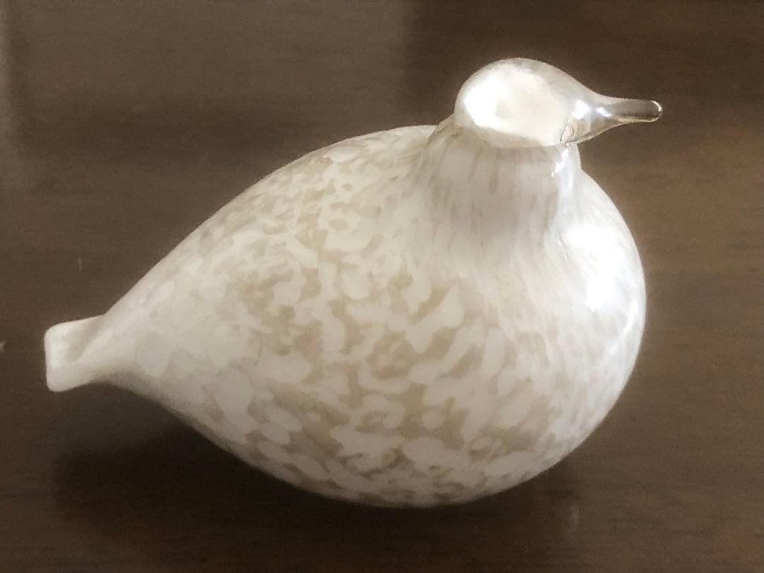 フィンランドの偉大なガラス作家オイバトイッカ作　雷鳥のガラスオブジェ