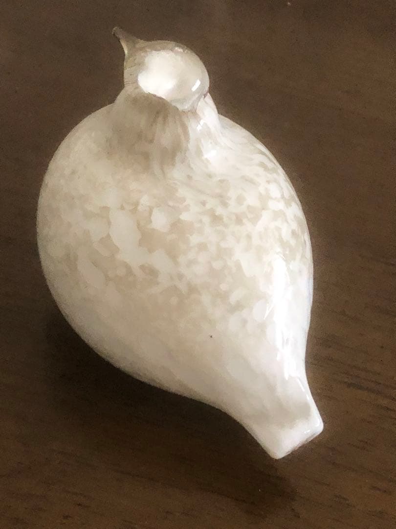 フィンランドの偉大なガラス作家オイバトイッカ作　雷鳥のガラスオブジェ