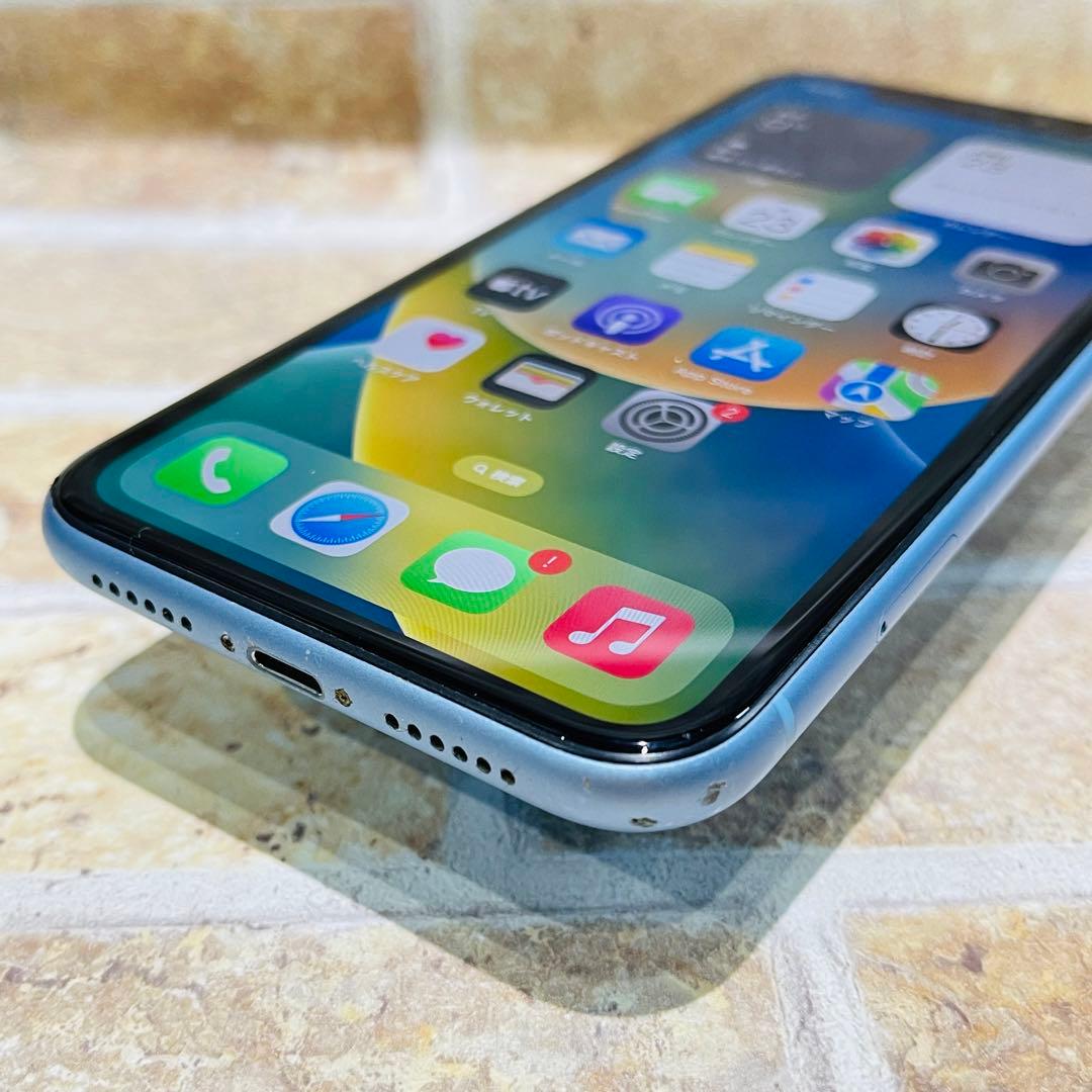SIMフリー iPhoneXR 64GB ブルー 電池良好
