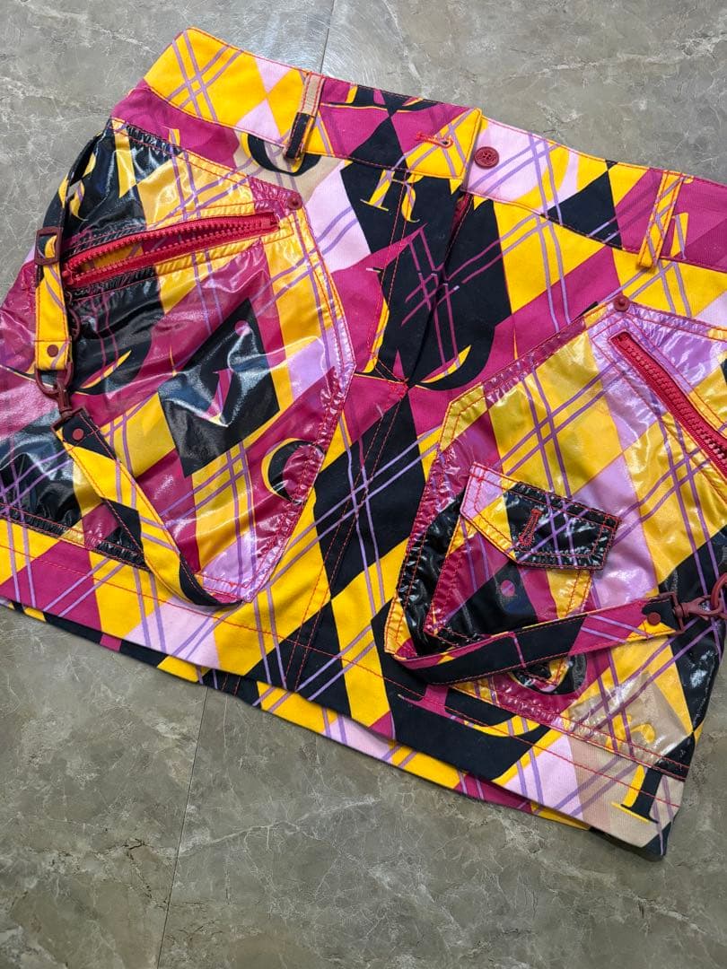 クリスチャンディオール　アーガイル　チェック柄タイトスカート