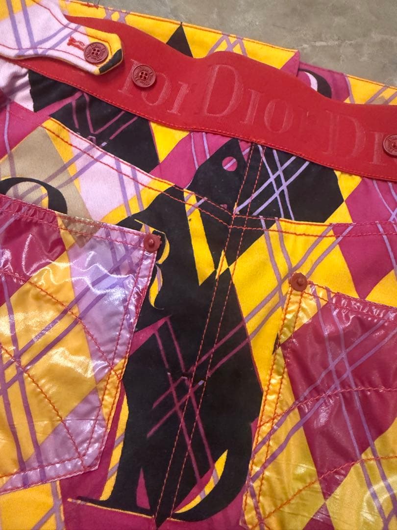 クリスチャンディオール　アーガイル　チェック柄タイトスカート