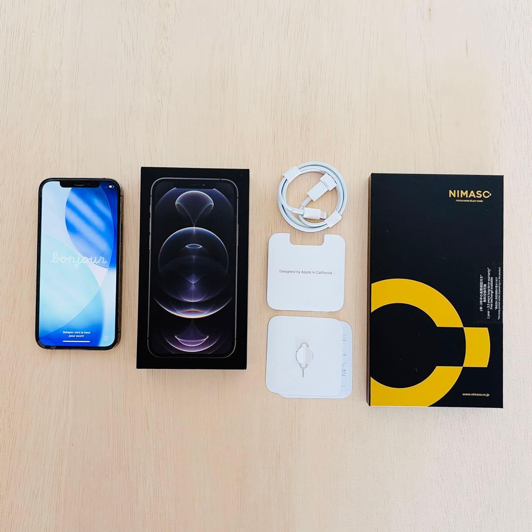 【美品】 90％ iPhone12pro 256GB グラファイト SIMフリー