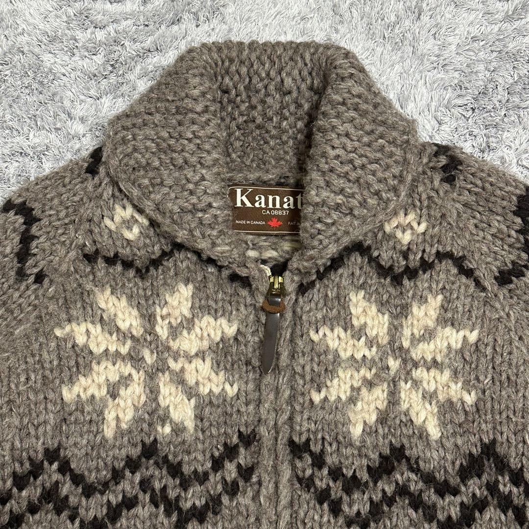 【超人気◎】KANATA　カウチンセーター　スノーフレーク　カナダ製　完売モデル