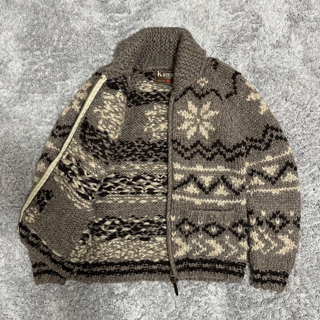 【超人気◎】KANATA　カウチンセーター　スノーフレーク　カナダ製　完売モデル