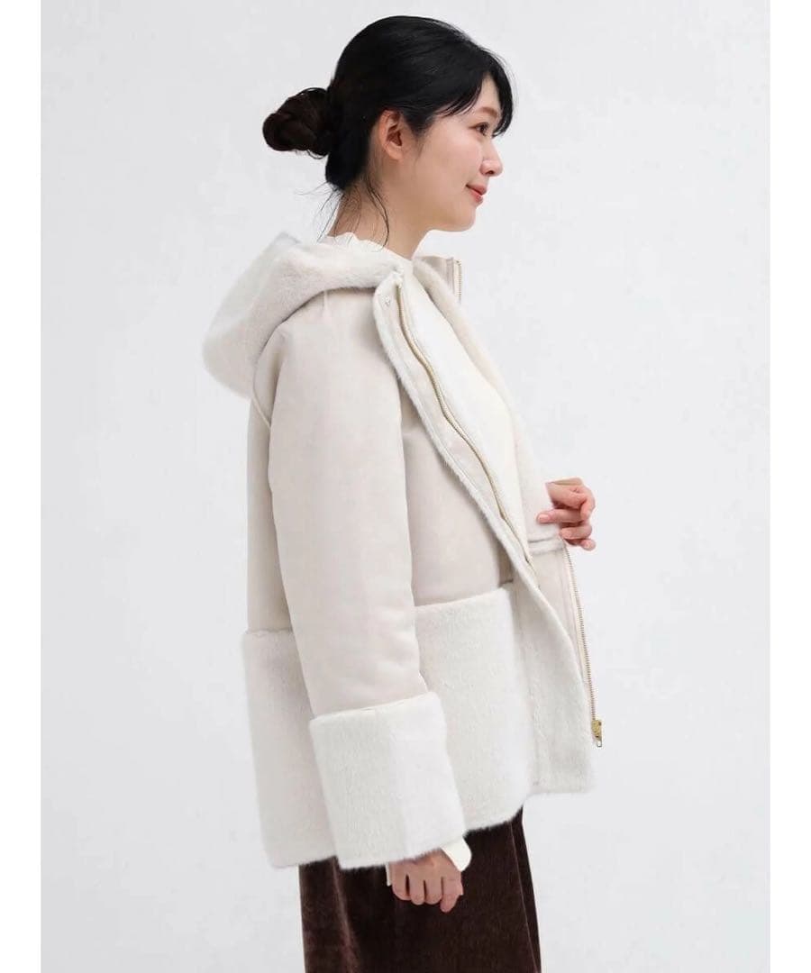 ヤマダヤ系列　MEDOC フェイクムートンブルゾン　ロゴニット　2点セット