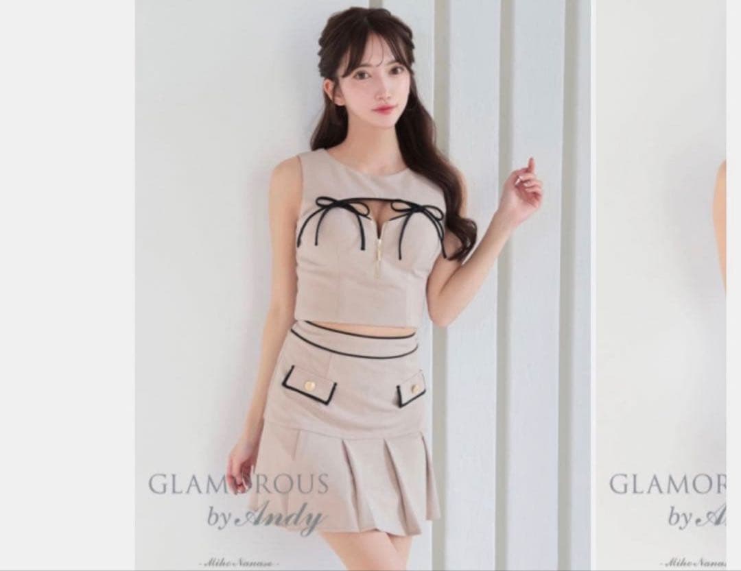 GLAMOROUS by Andy ベージュドレスセットアップ
