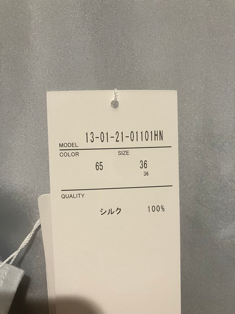 トゥモローランド ウォッシャブルシルク　スタンドカラーブラウス