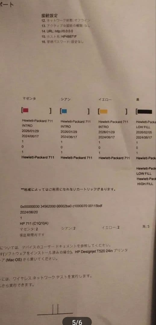 HP Designjet T520　　美品　391枚
