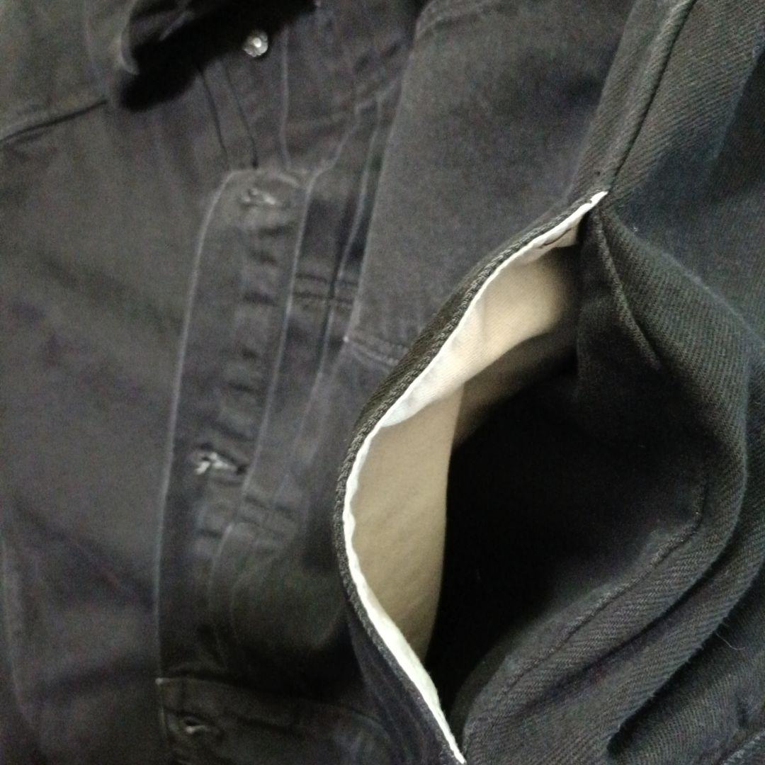 リーバイス　エディフィス 別注 ノーカラーデニムジャケット　ブラック　1st