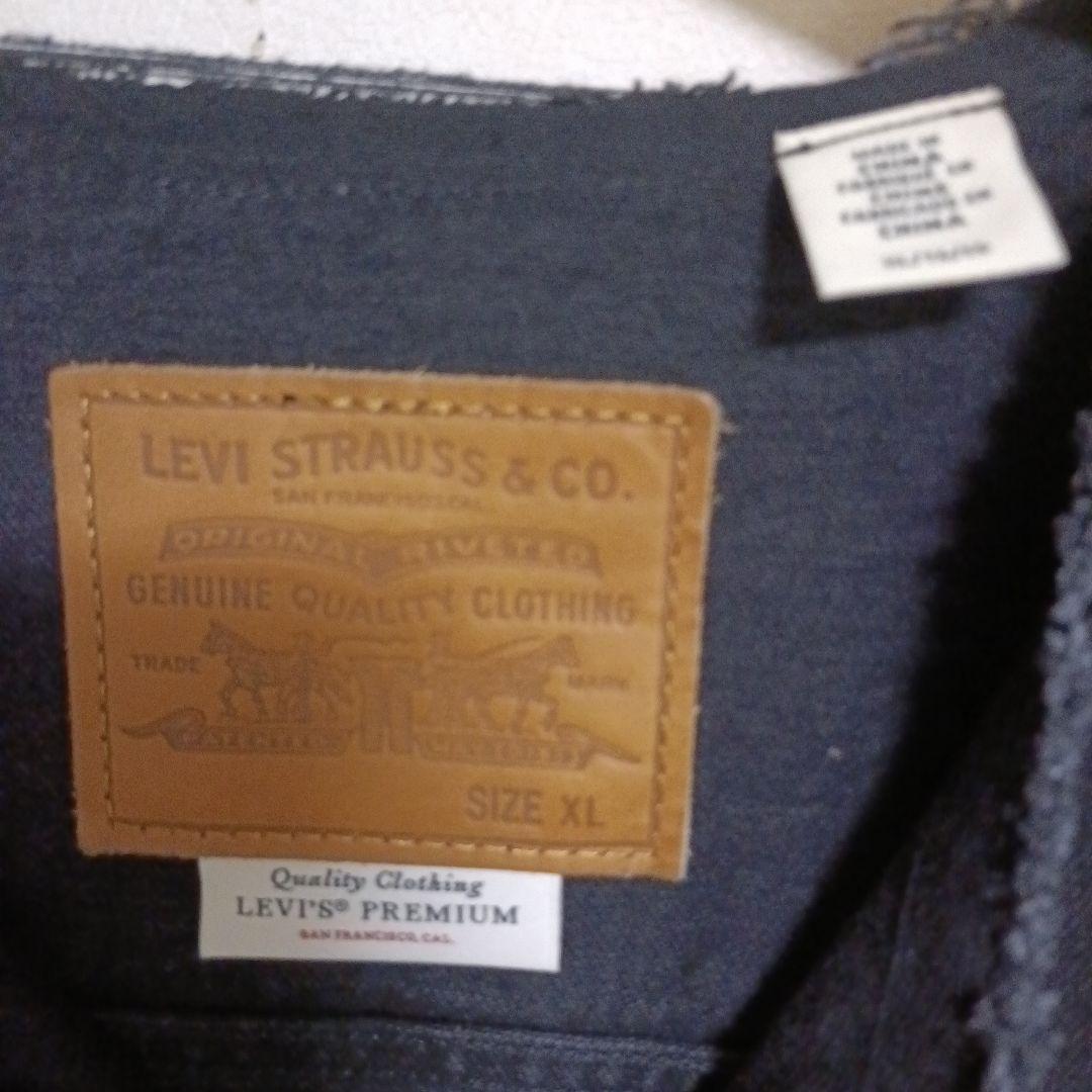 リーバイス　エディフィス 別注 ノーカラーデニムジャケット　ブラック　1st