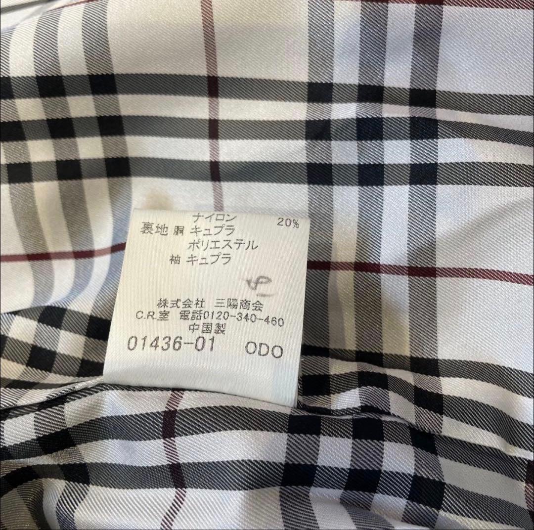 極美品 バーバリーブラックレーベル ピーコート ダークグレー ノバチェック