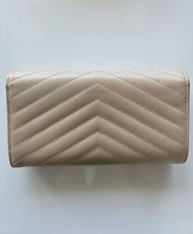 サンローラン YSL 長財布 ベージュ 正規品 付属品完備　週末お値下げ