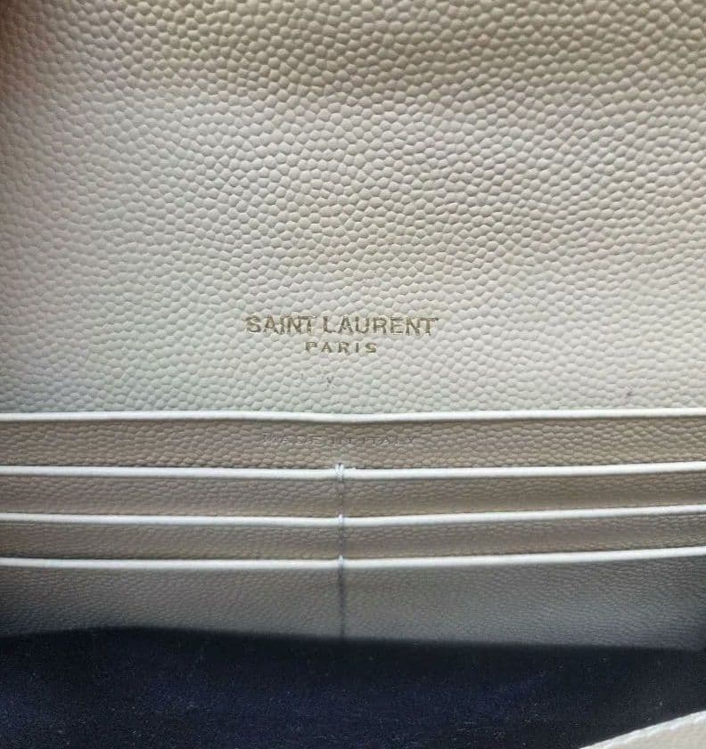 サンローラン YSL 長財布 ベージュ 正規品 付属品完備　週末お値下げ