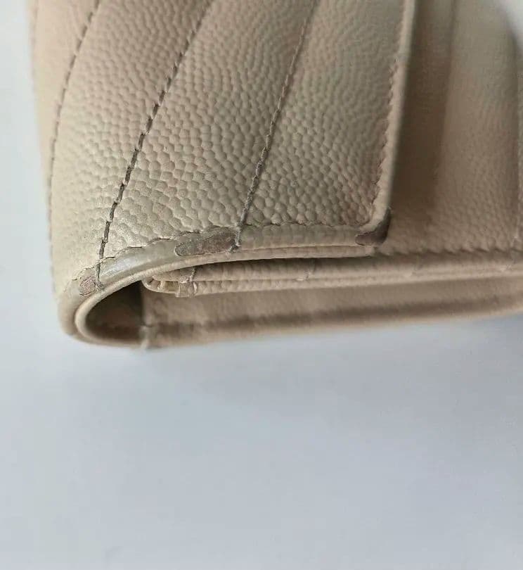 サンローラン YSL 長財布 ベージュ 正規品 付属品完備　週末お値下げ