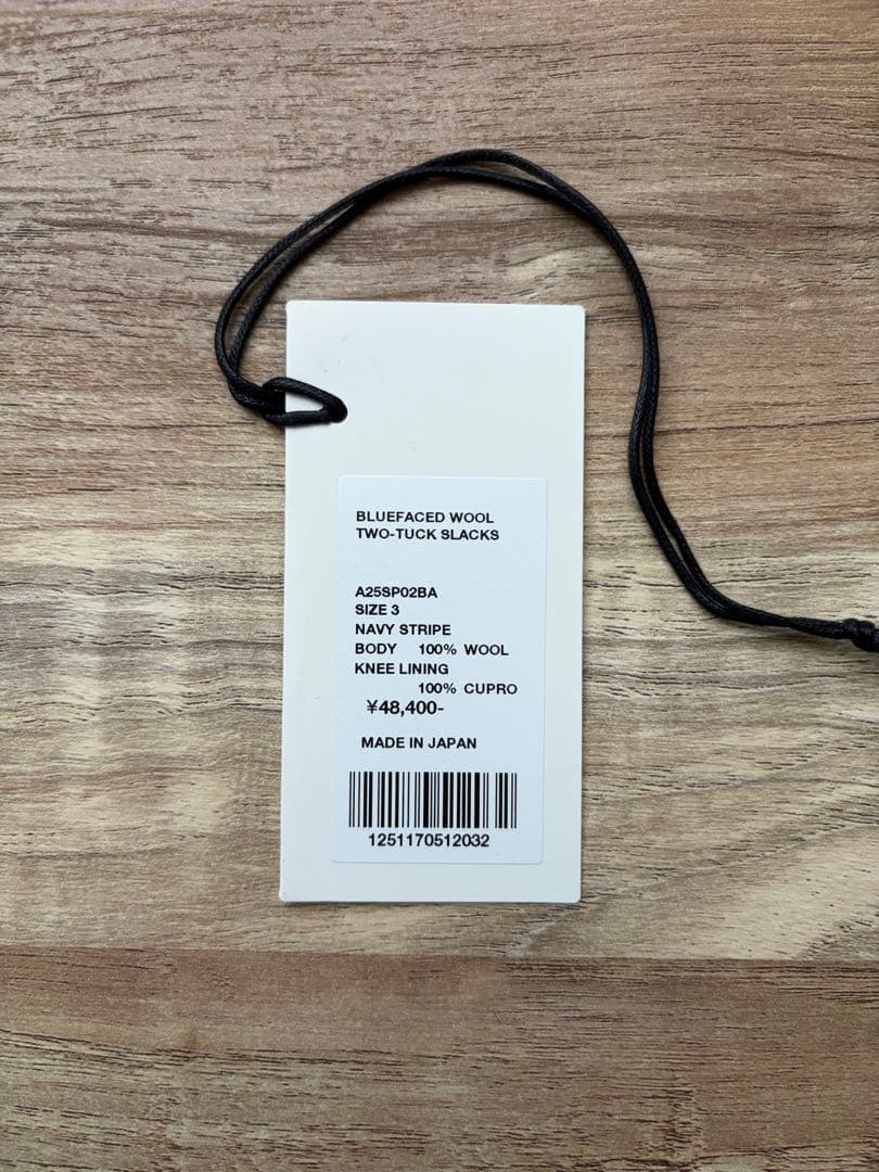 パンツ Auralee BLUEFACED WOOL TWO-TUCK SLACKS 3