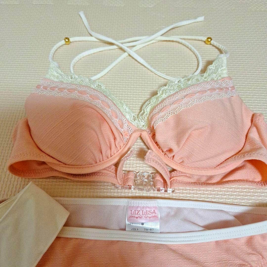 新品未使用LIZ LISA 3点セットピンクフリル セパレート水着 Mサイズ