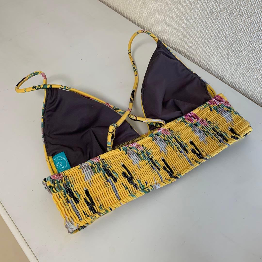 【アリシアスタン】フラワープリント セパレート水着 イエロー