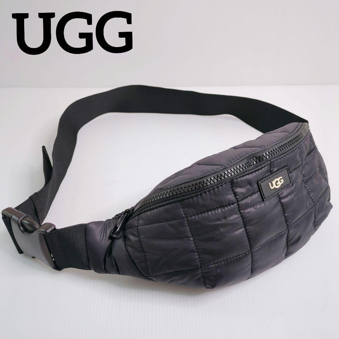 【美品】UGG　ボディバッグ　ウエストポーチ　キルティング　アグ　男女兼用