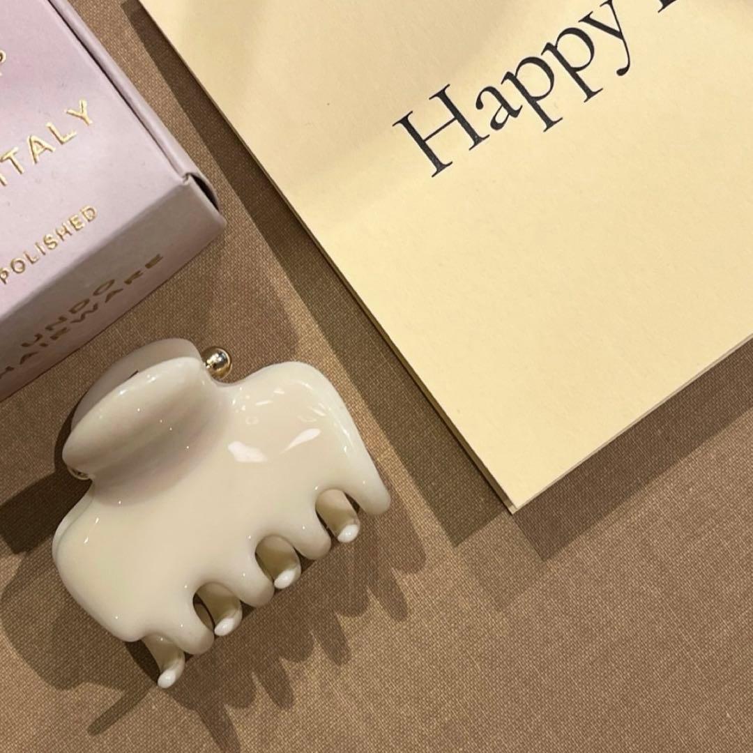 新品未使用｜UNDO HAIRWARE ヘアクリップNo.2｜IVORY